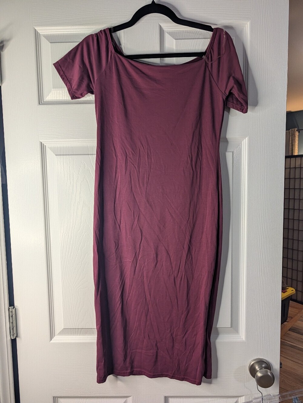 Plum Purple, Midi T Shirt Dress
